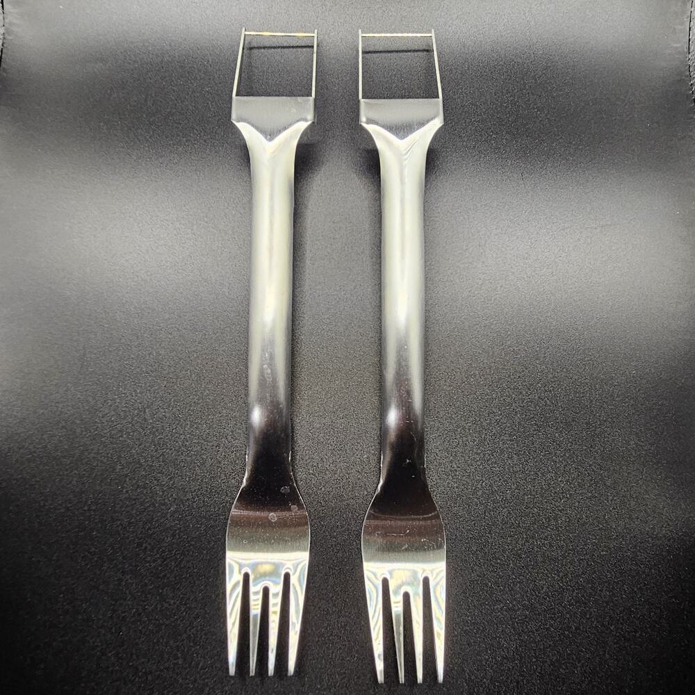 2PCS 2-in-1 Stainless Steel Watermelon Slicer Fork Cutter Fruit Serving Tools